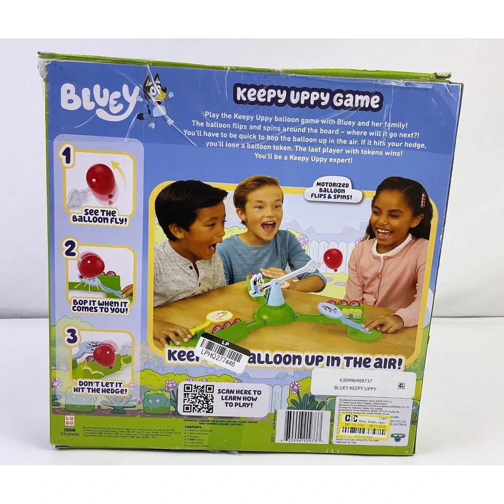 Bluey Keepy‎ Uppy Game Moose Games Motorized Balloon Action Family Game